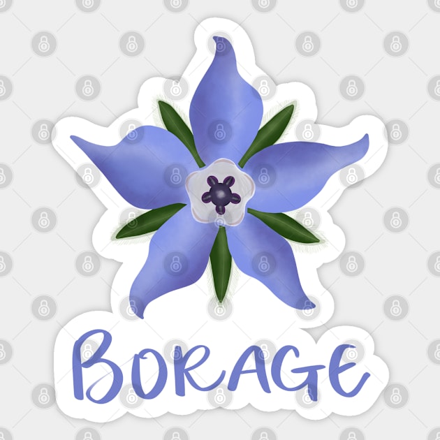 Borage Sticker by Strong with Purpose